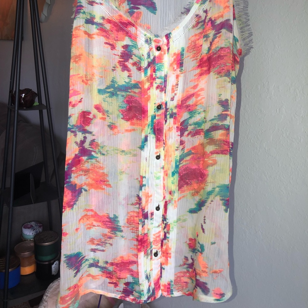 Sheer Colorful Tank